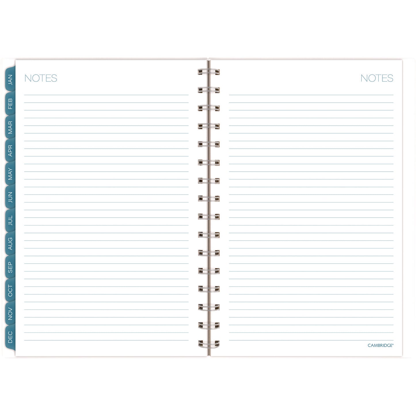 Cambridge Glacier Weekly/Monthly Planner, Glacier Artwork, 8.5" x 6.38", Blue/Gray/Silver Cover, 12-Month (Jan to Dec): 2025 (1727200)