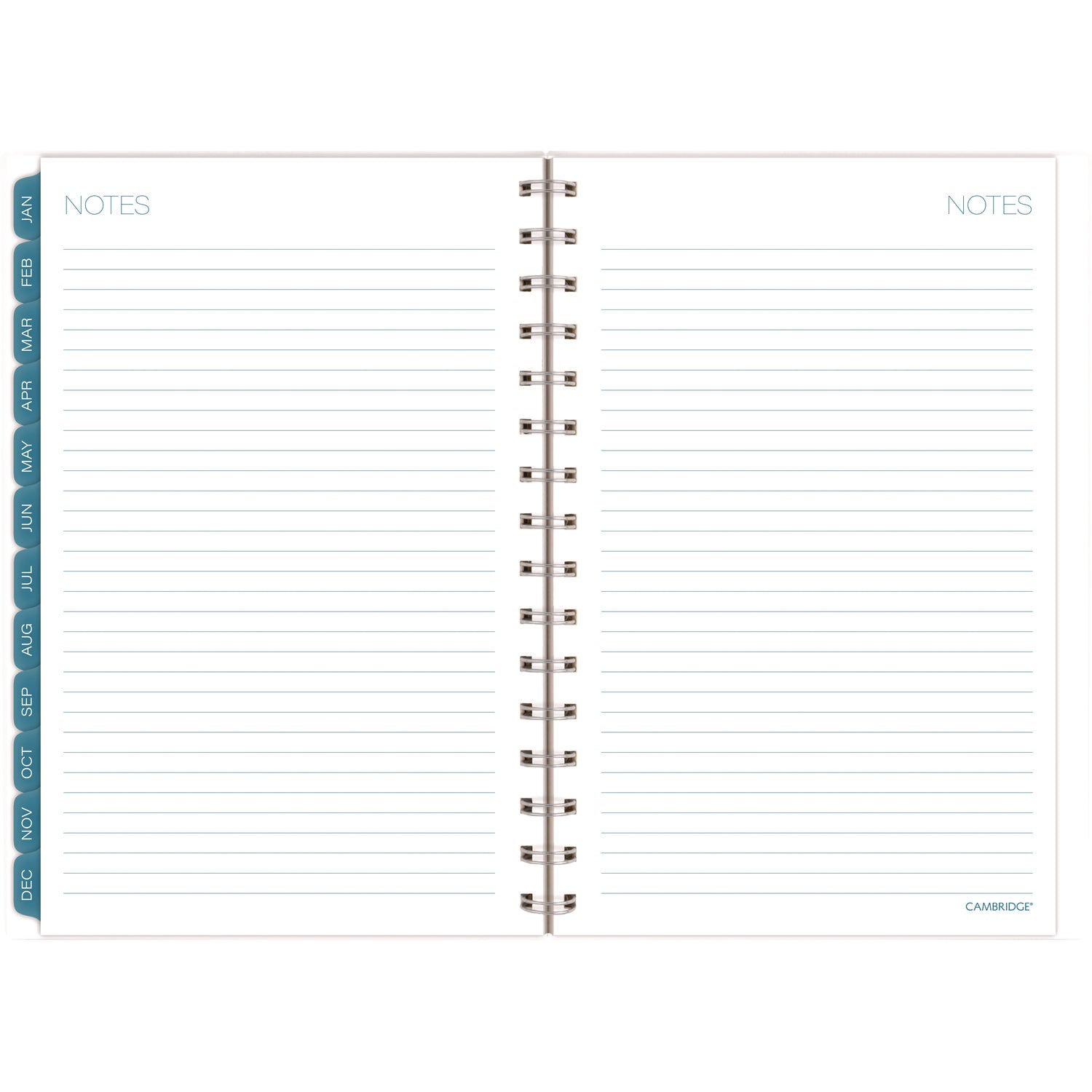 Cambridge Glacier Weekly/Monthly Planner, Glacier Artwork, 8.5" x 6.38", Blue/Gray/Silver Cover, 12-Month (Jan to Dec): 2025 (1727200)