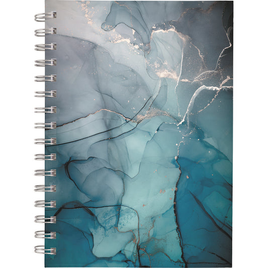 Cambridge Glacier Weekly/Monthly Planner, Glacier Artwork, 8.5" x 6.38", Blue/Gray/Silver Cover, 12-Month (Jan to Dec): 2025 (1727200)