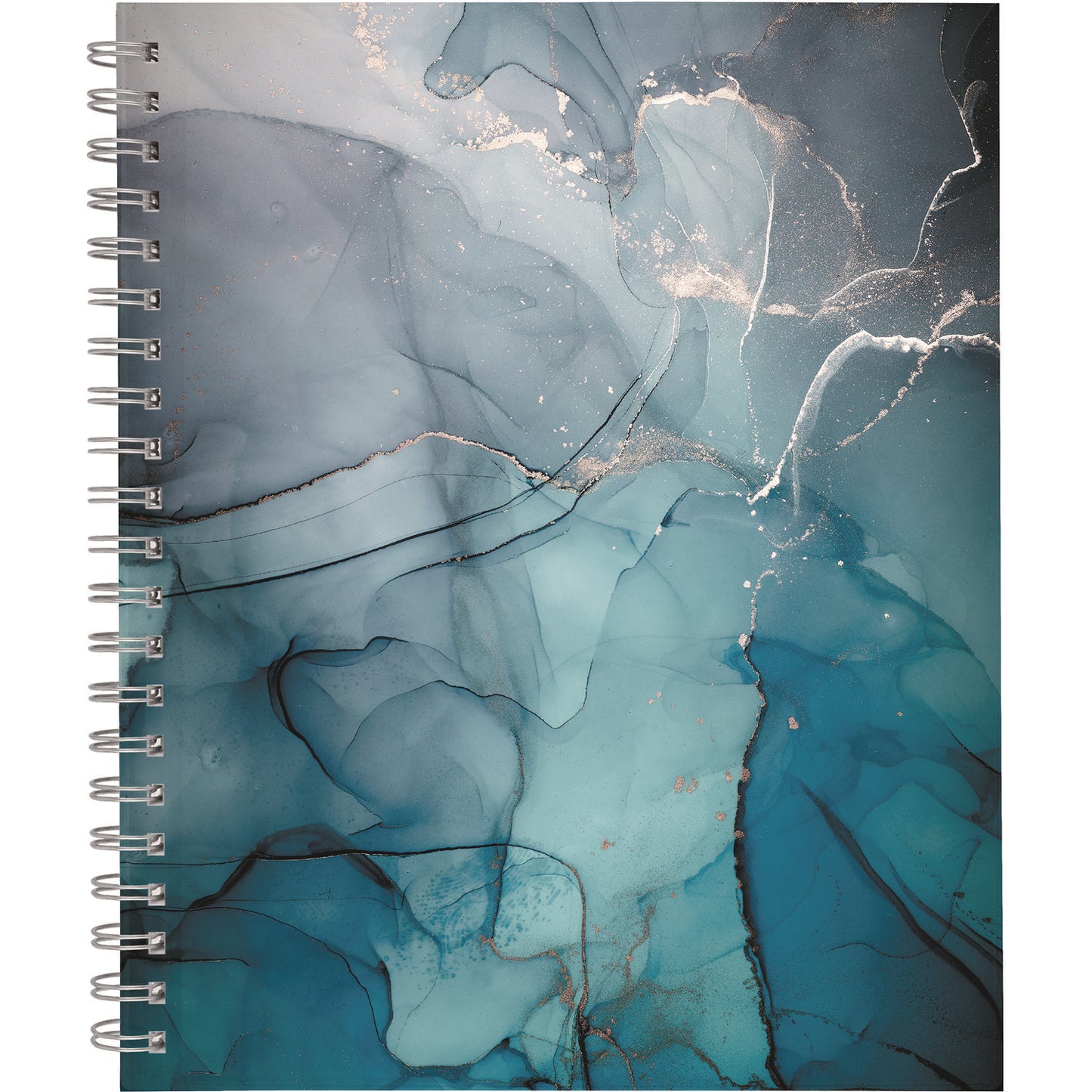 Cambridge Glacier Weekly/Monthly Planner, Glacier Artwork, 11" x 9.25", Blue/Gray/Silver Cover, 12-Month (Jan to Dec): 2025 (1727905)