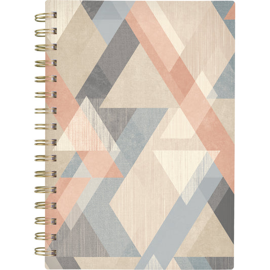 Cambridge Triad Weekly/Monthly Planner, Geometric Artwork, 8.5" x 6.38", Multicolor Cover, 12-Month (Jan to Dec): 2025 (1728200)