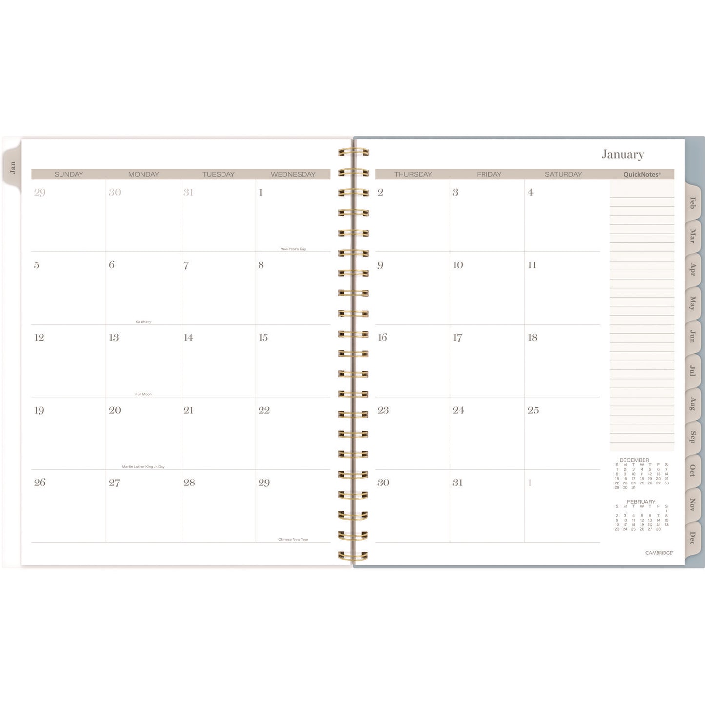 Cambridge Triad Weekly/Monthly Planner, Geometric Artwork, 11" x 9.25", Multicolor Cover, 12-Month (Jan to Dec): 2025 (1728905)