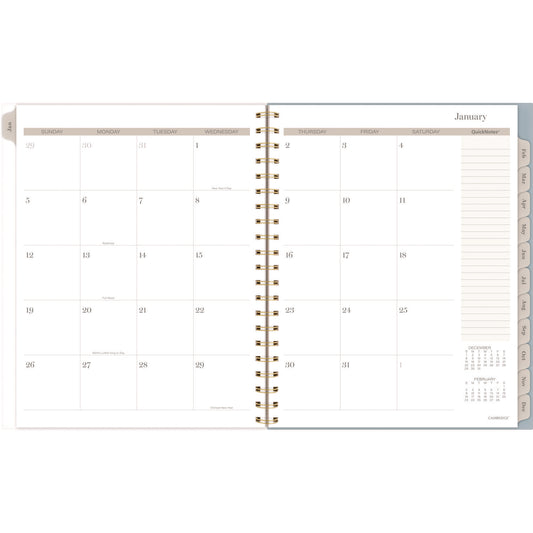 Cambridge Triad Weekly/Monthly Planner, Geometric Artwork, 11" x 9.25", Multicolor Cover, 12-Month (Jan to Dec): 2025 (1728905)