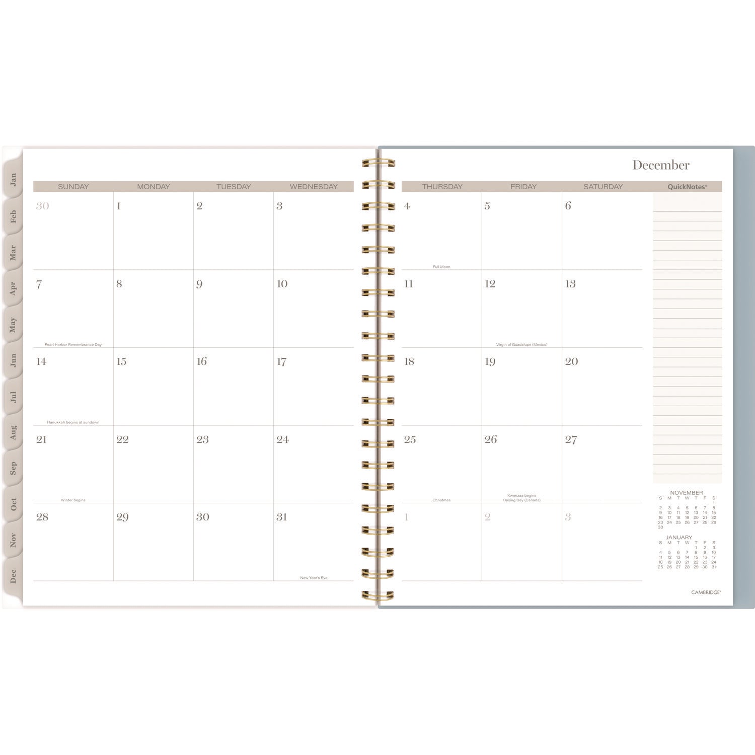 Cambridge Triad Weekly/Monthly Planner, Geometric Artwork, 11" x 9.25", Multicolor Cover, 12-Month (Jan to Dec): 2025 (1728905)