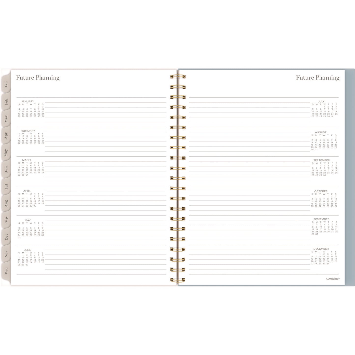 Cambridge Triad Weekly/Monthly Planner, Geometric Artwork, 11" x 9.25", Multicolor Cover, 12-Month (Jan to Dec): 2025 (1728905)