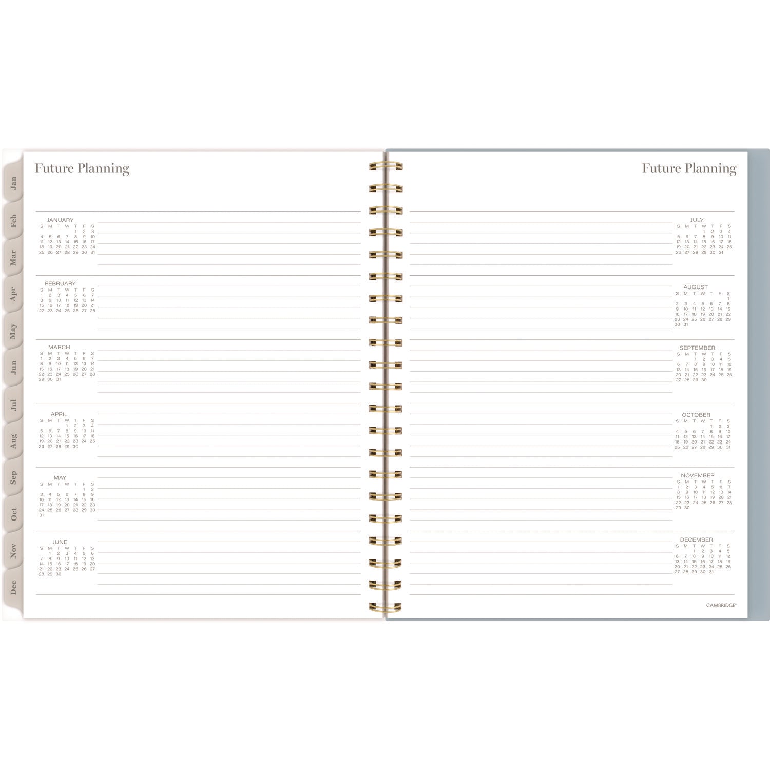 Cambridge Triad Weekly/Monthly Planner, Geometric Artwork, 11" x 9.25", Multicolor Cover, 12-Month (Jan to Dec): 2025 (1728905)