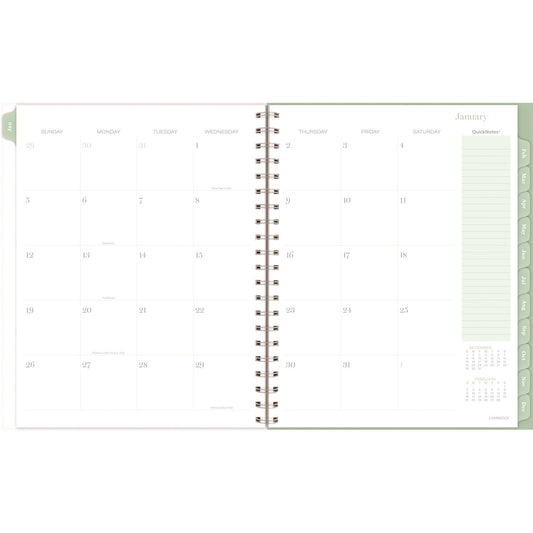 Cambridge Ombre Weekly/Monthly Planner, Colorful Cloud Artwork, 11" x 9.25", Multicolor Cover, 12-Month (Jan to Dec): 2025 (1731905)