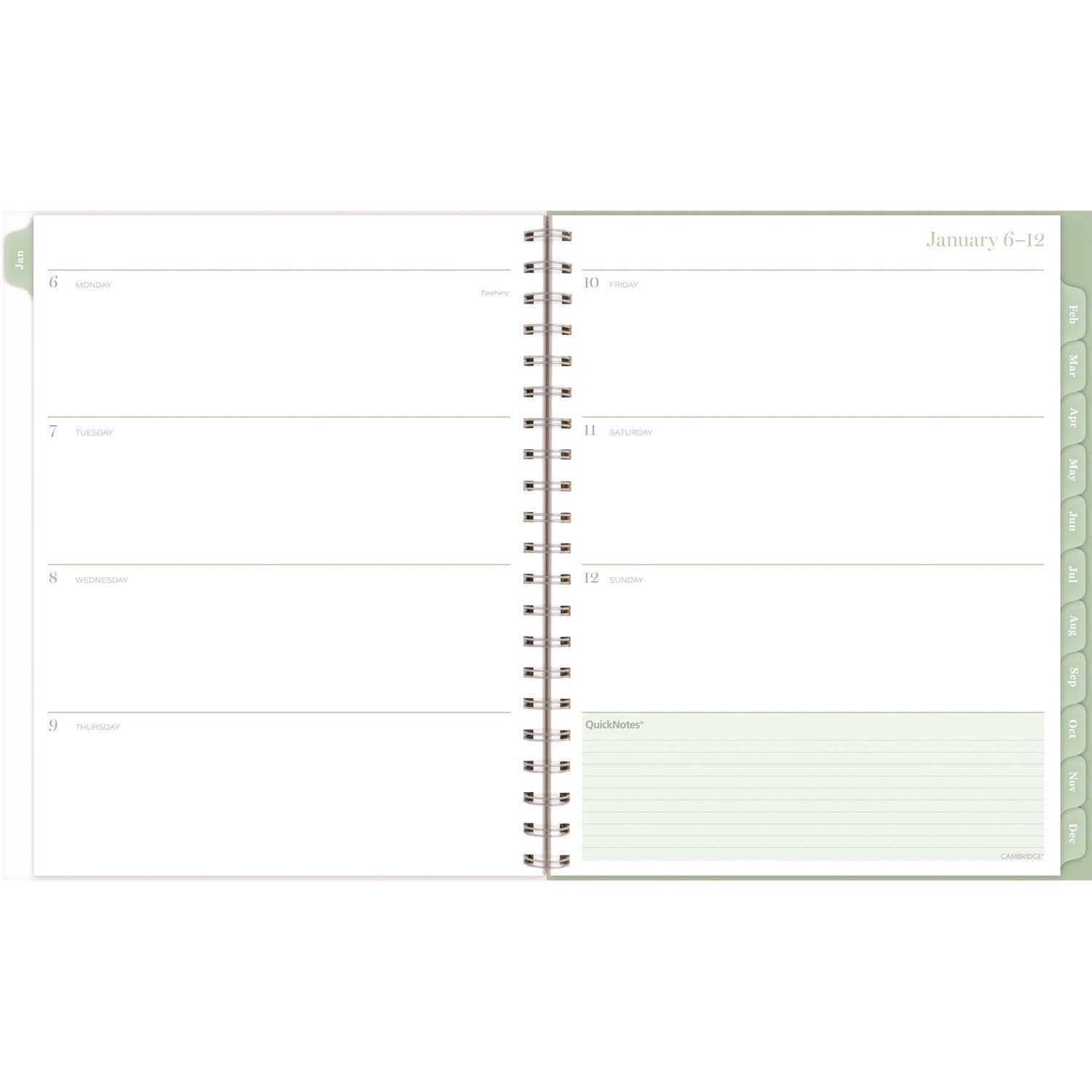 Cambridge Ombre Weekly/Monthly Planner, Colorful Cloud Artwork, 11" x 9.25", Multicolor Cover, 12-Month (Jan to Dec): 2025 (1731905)