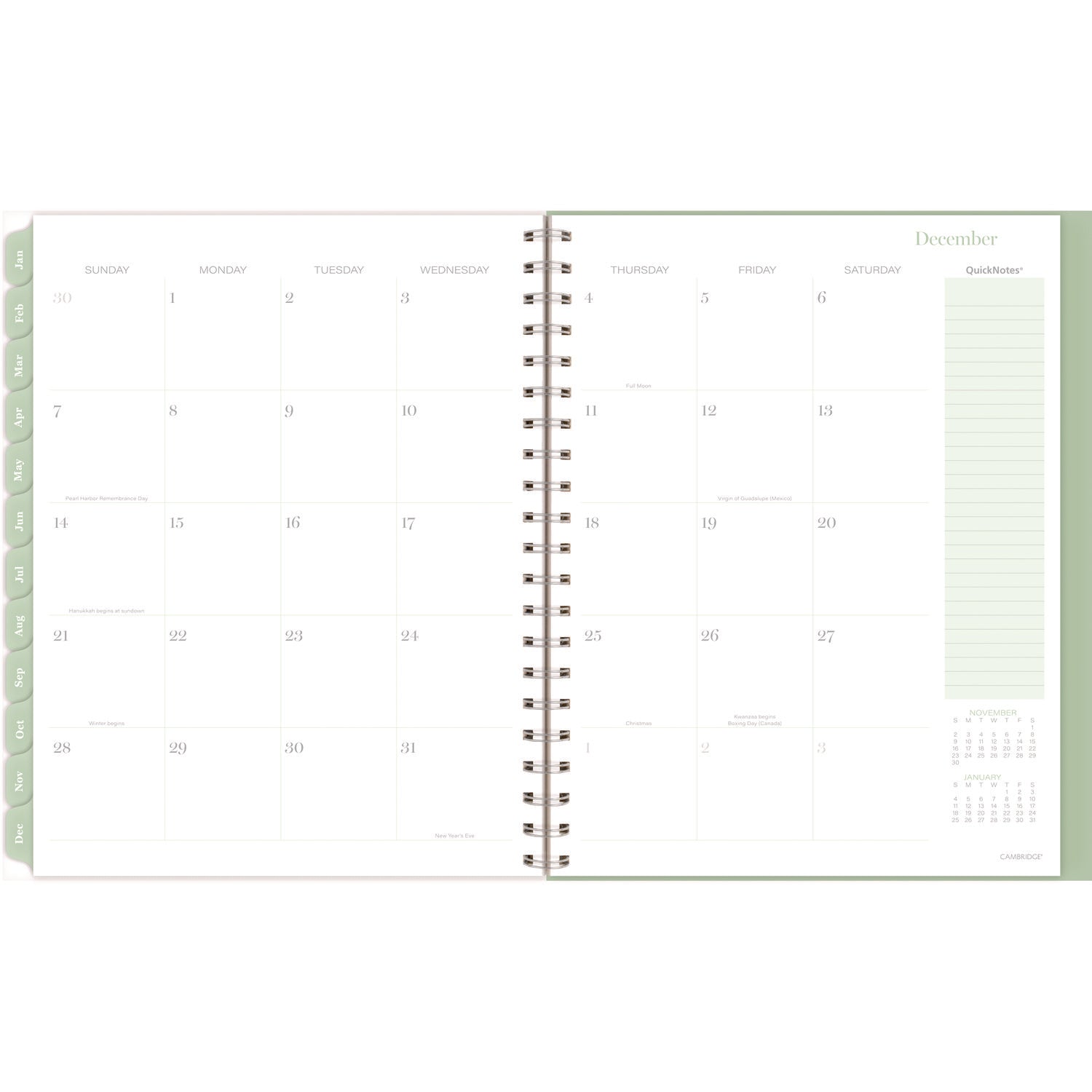 Cambridge Ombre Weekly/Monthly Planner, Colorful Cloud Artwork, 11" x 9.25", Multicolor Cover, 12-Month (Jan to Dec): 2025 (1731905)