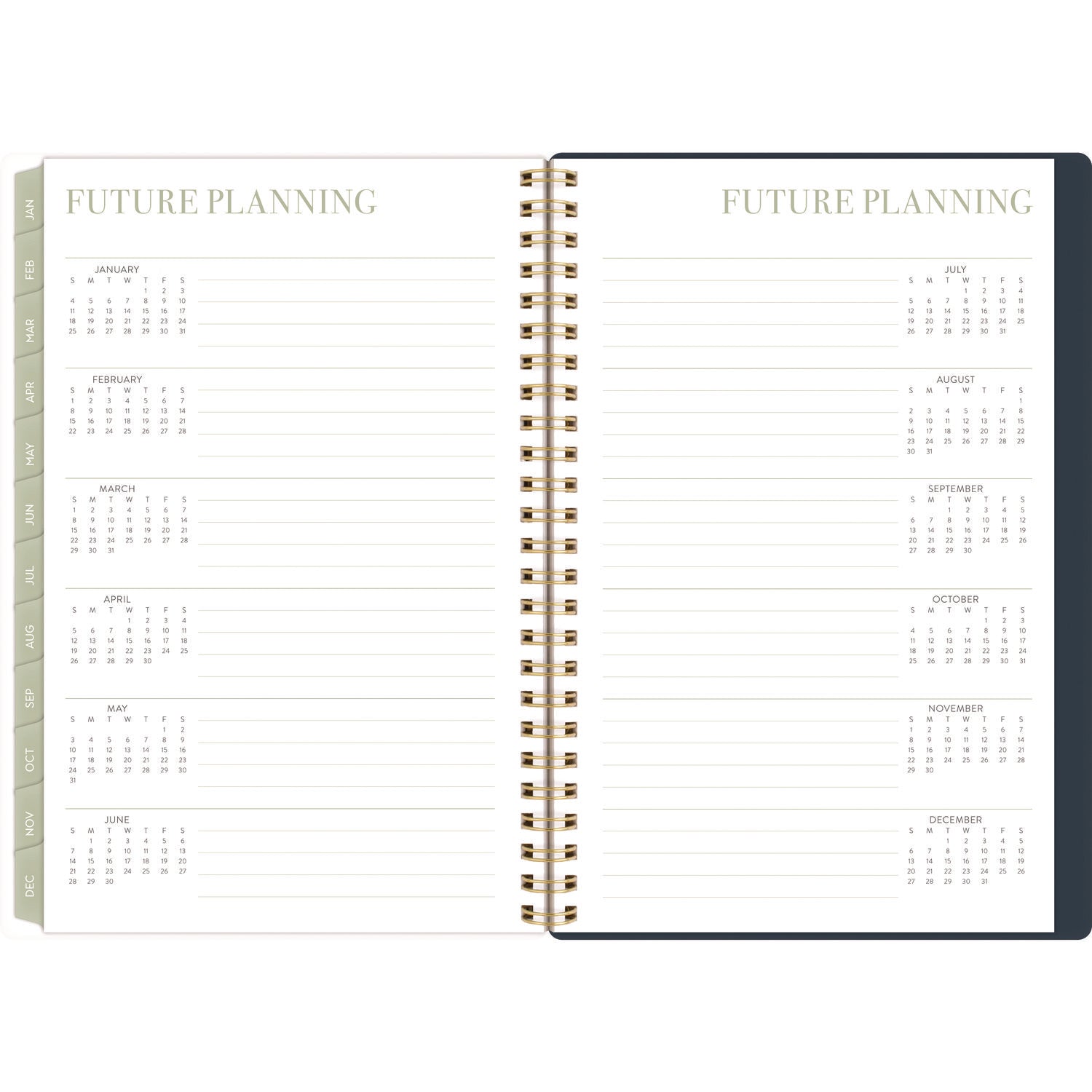 Cambridge Leah Bisch Weekly/Monthly Floral Planner, Floral Artwork, 8.5" x 6.38", Blue/White/Gold Cover, 12-Month (Jan to Dec): 2025 (LB34200)