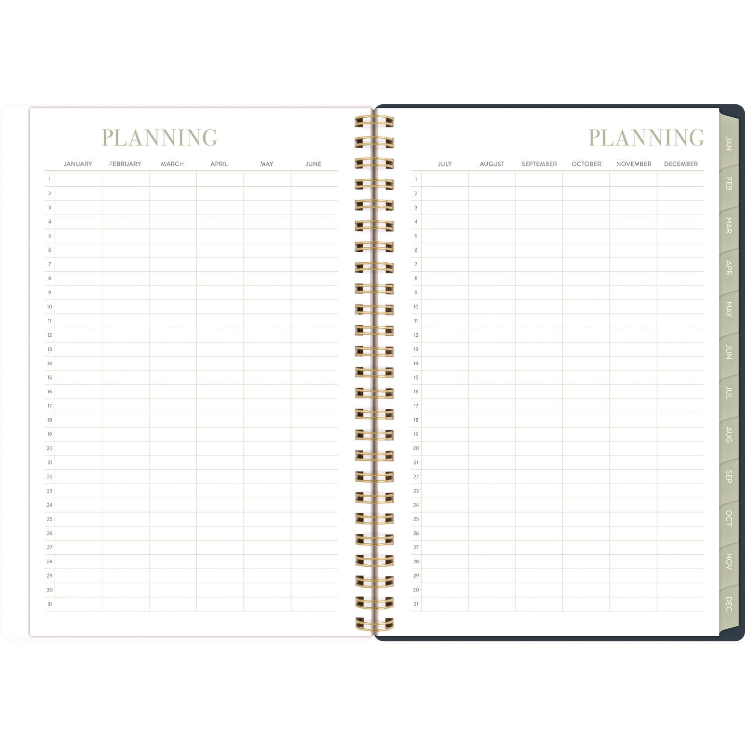 Cambridge Leah Bisch Weekly/Monthly Floral Planner, Floral Artwork, 8.5" x 6.38", Blue/White/Gold Cover, 12-Month (Jan to Dec): 2025 (LB34200)