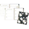 Cambridge Leah Bisch Weekly/Monthly Floral Planner, Floral Artwork, 11" x 9.25", Blue/White/Gold Cover, 12-Month (Jan to Dec): 2025 (LB34905)