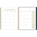 Cambridge Leah Bisch Weekly/Monthly Floral Planner, Floral Artwork, 11" x 9.25", Blue/White/Gold Cover, 12-Month (Jan to Dec): 2025 (LB34905)