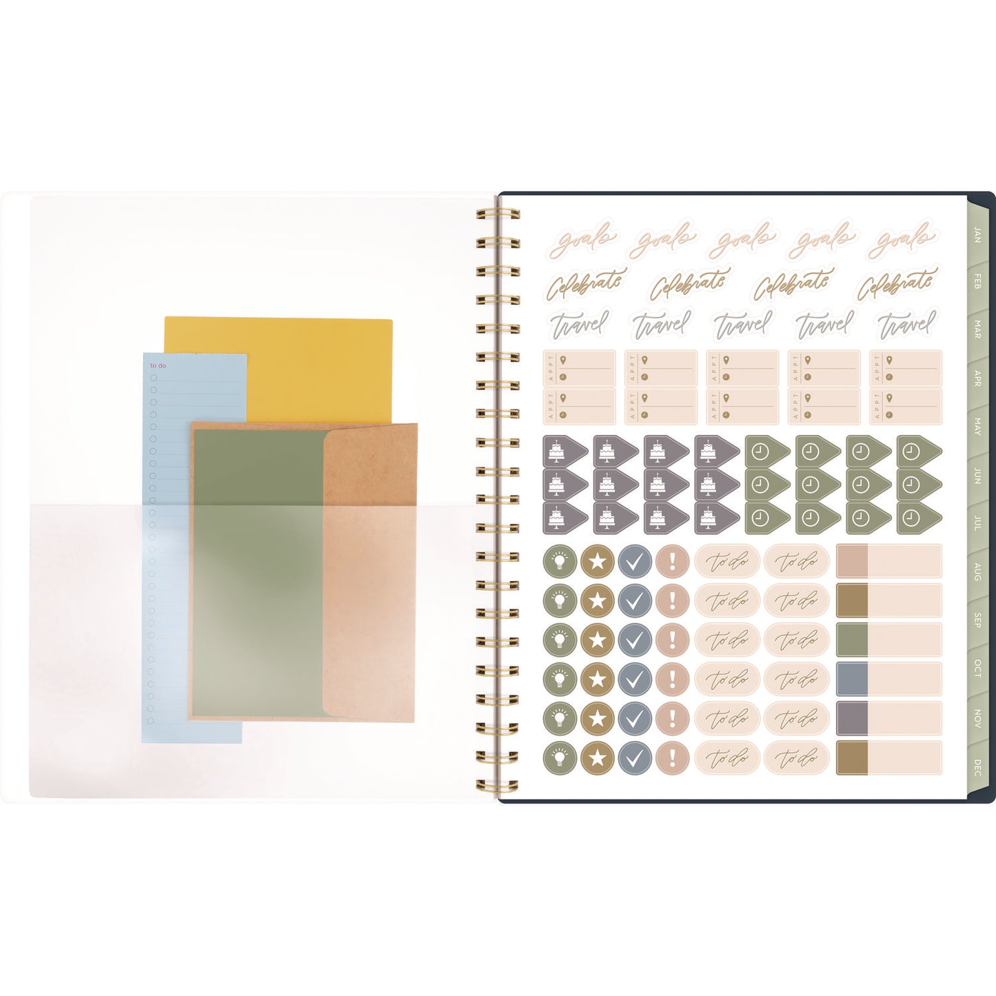 Cambridge Leah Bisch Weekly/Monthly Floral Planner, Floral Artwork, 11" x 9.25", Blue/White/Gold Cover, 12-Month (Jan to Dec): 2025 (LB34905)