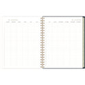 Cambridge Leah Bisch Weekly/Monthly Floral Planner, Floral Artwork, 11" x 9.25", Blue/White/Gold Cover, 12-Month (Jan to Dec): 2025 (LB34905)