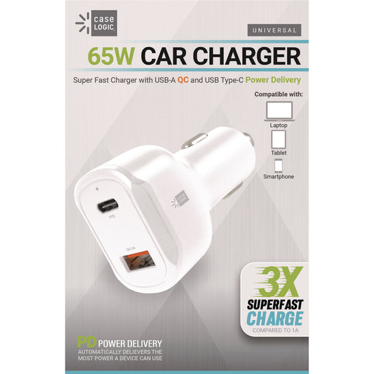 ByTech PD Car Charger, 60 W, Two 2 A Ports, White (CLPDV6105WT)