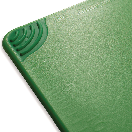 San Jamar Saf-T-Grip Cutting Board, 24 x 18 x 0.5, Green (CBG182412GN)