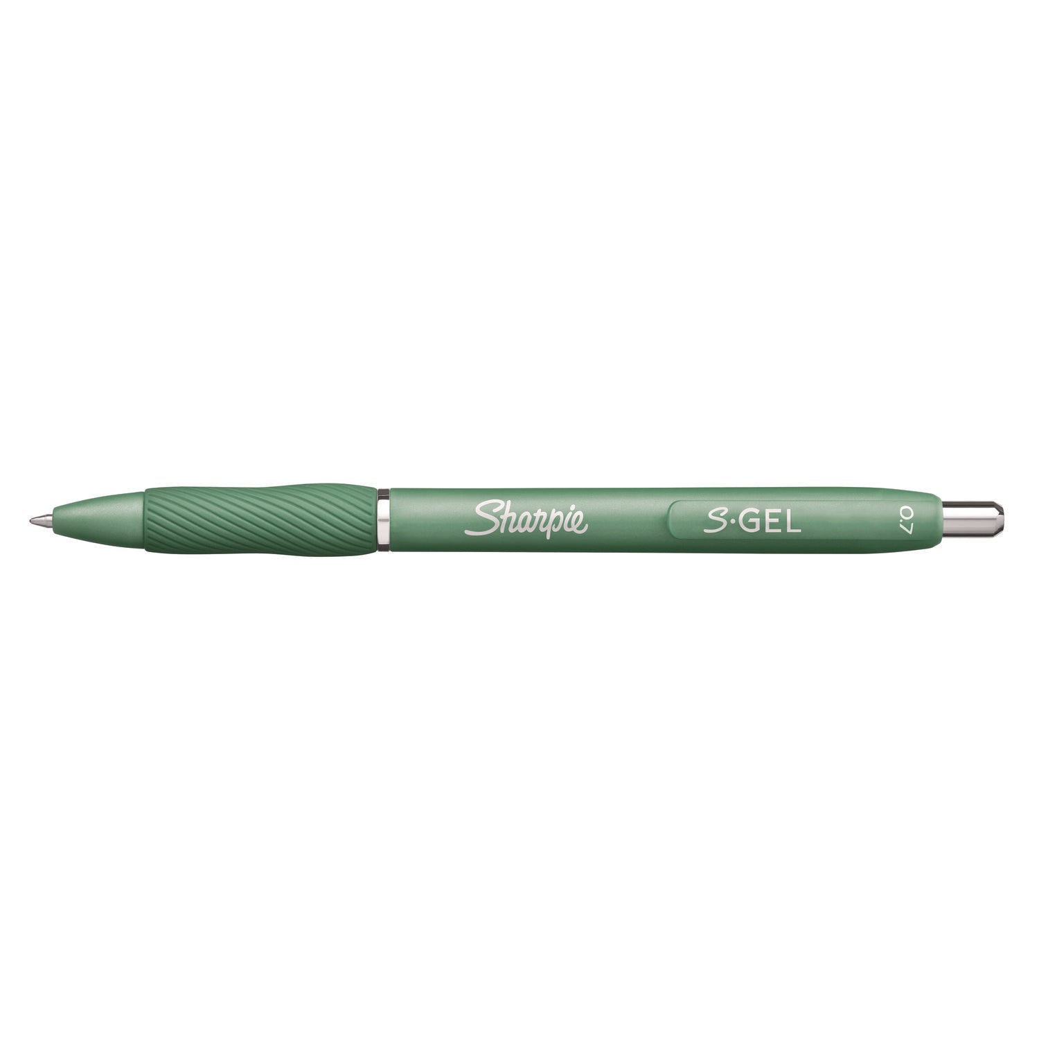 Sharpie S-Gel Fashion Barrel Gel Pen, Retractable, Medium 0.7 mm, Black Ink, Green Barrel, 4/Pack (2195731)