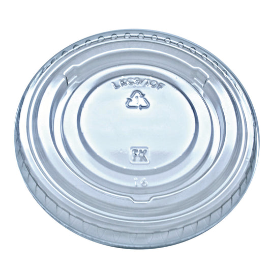 Fabri-Kal Kal-Clear/Nexclear Drink Cup Lids, Flat Lid with No Slot, Fits 9 to 10 oz Cold Cups, Clear, 2,500/Carton (LKC910F)