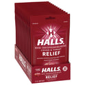 Halls Triple Action Cough Drops, Cherry, 30/Bag, 12 Bags/Box (27499)