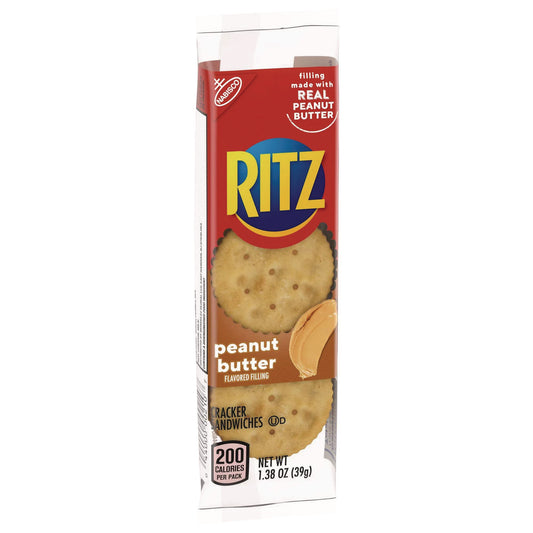 Nabisco Ritz Peanut Butter Cracker Sandwiches, 1.38 oz, 8/Pack (02104)