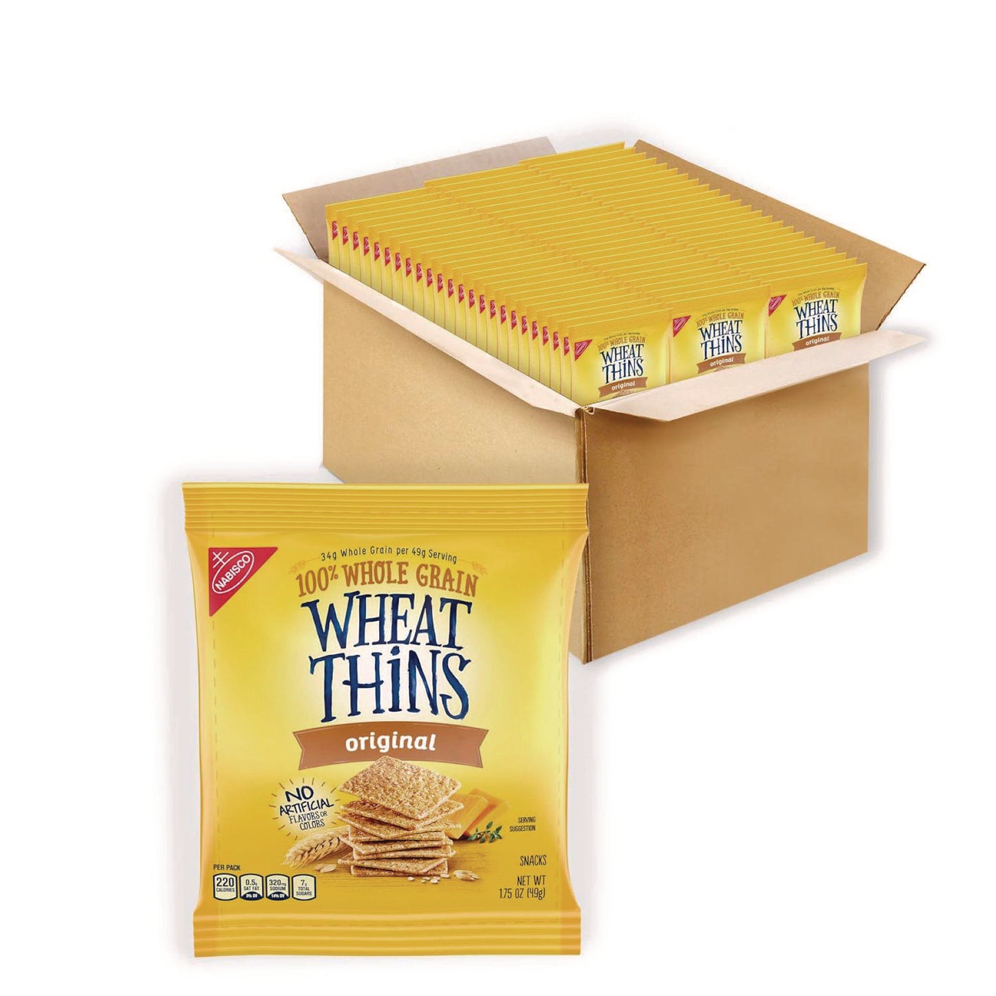 Nabisco Wheat Thins Crackers, Original, 1.75 oz Bag, 72/Carton (00798)