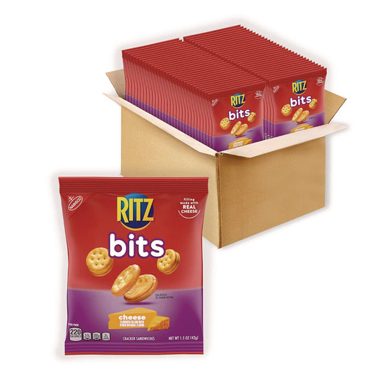 Nabisco Ritz Bits, Cheese, 1.5 oz Packs, 60/Carton (06834)