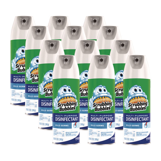 Scrubbing Bubbles Multi-Purpose Disinfectant Spray, 12 oz Aerosol Spray, 12/Carton (613104)