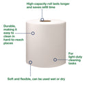 Tork Light Duty Cleaning Cloth, Giant Roll, 1-Ply, 9 x 12.4, White, 1,450 Sheet Roll/Carton (500105)