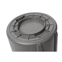 Rubbermaid Commercial Vented Round Brute Container, 10 gal, Plastic, Gray (2610GRA)