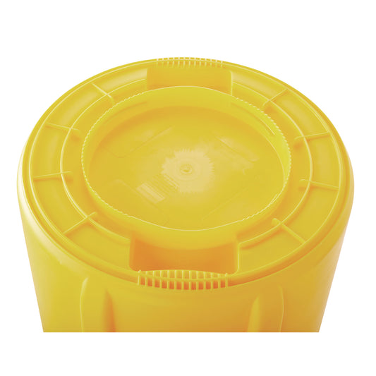 Rubbermaid Commercial Vented Round Brute Container, 20 gal, Plastic, Yellow (2620YEL)