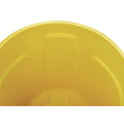 Rubbermaid Commercial Vented Round Brute Container, 32 gal, Plastic, Yellow (2632YEL)