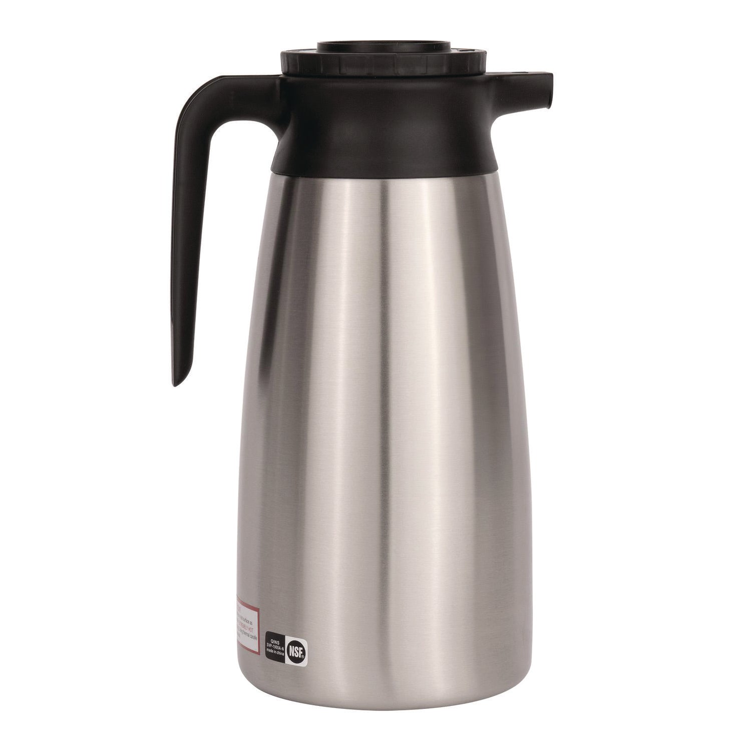 BUNN 1.9 Liter Thermal Pitcher, Stainless Steel/Black (VACPIT19)