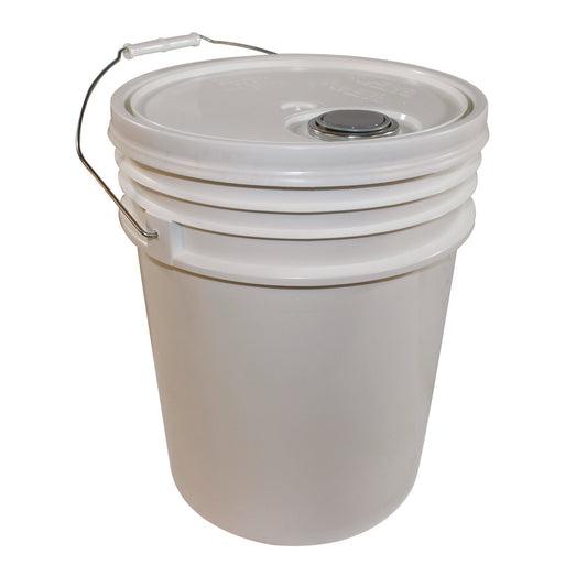 Impact Utility Bucket with Lid, 5 gal, Polyethylene, White, 11.25" dia (5515)