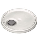 Impact Utility Bucket with Lid, 5 gal, Polyethylene, White, 11.25" dia (5515)