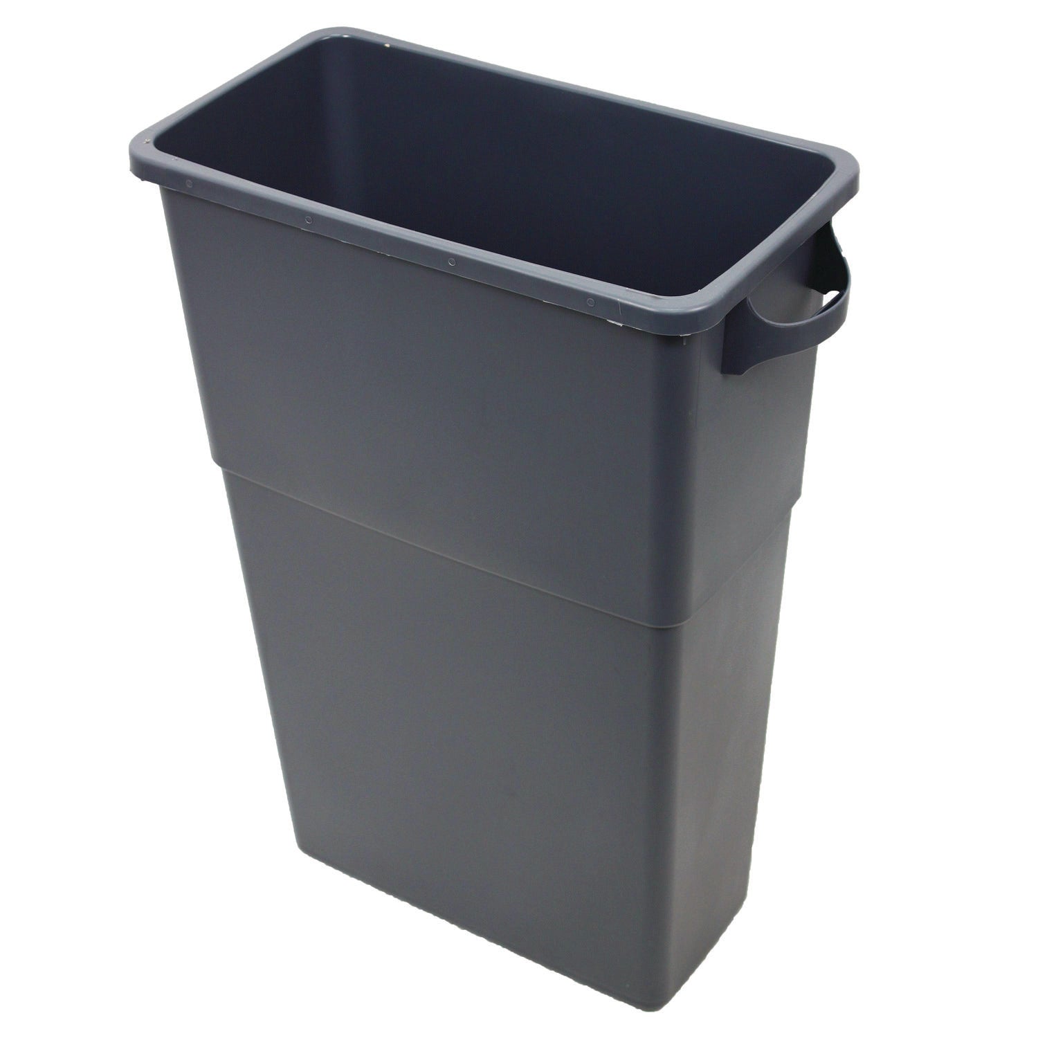 Impact Thin Bin Containers, 23 gal, Polyethylene, Gray (70233)