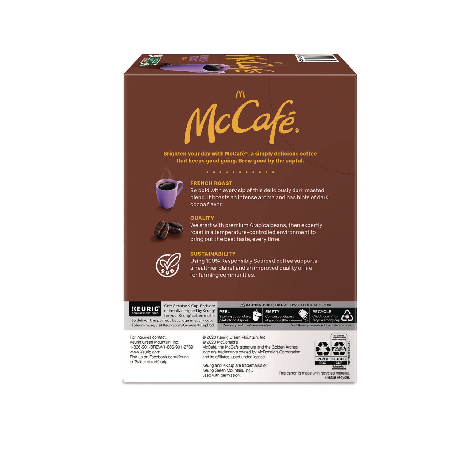 McCafe French Roast K-Cup, 24/BX (7466)