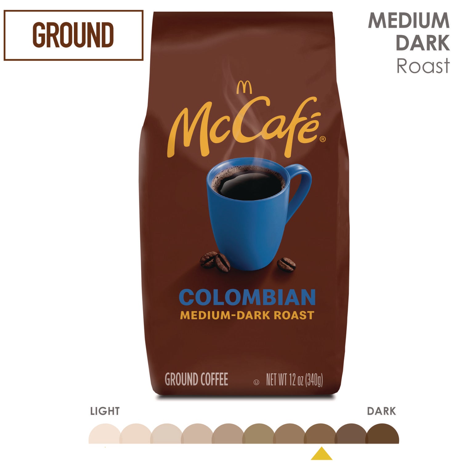 McCafe Ground Coffee, Colombian, 12 oz Bag (6346EA)