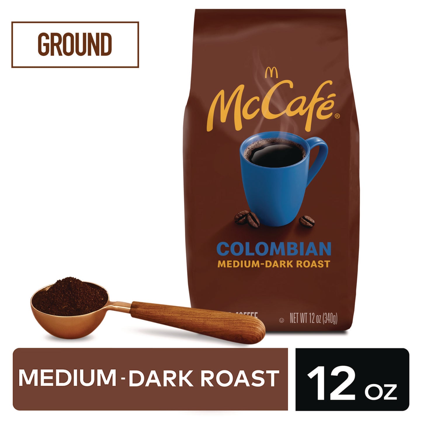 McCafe Ground Coffee, Colombian, 12 oz Bag (6346EA)