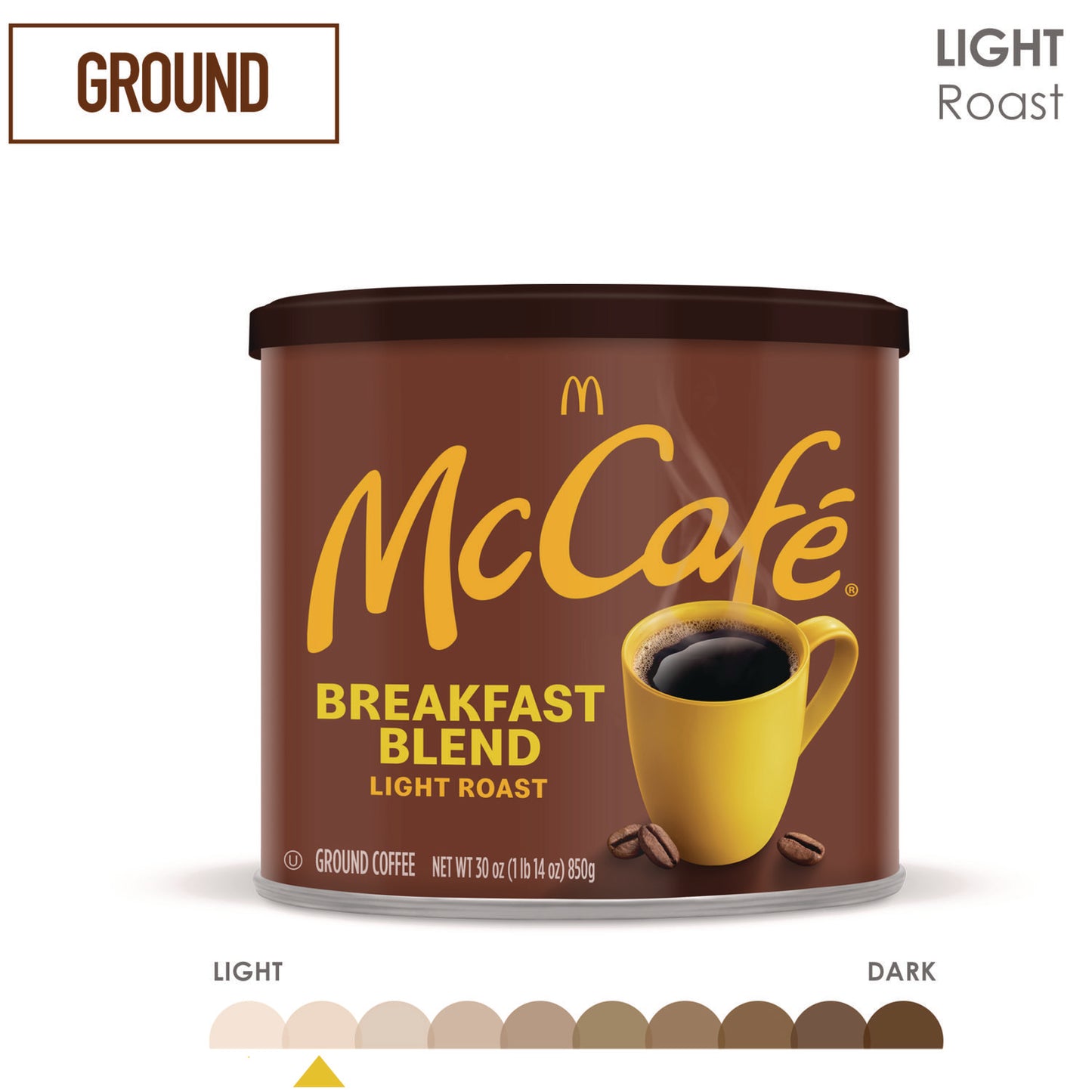 McCafe Ground Coffee, Breakfast Blend, 30 oz Can (7152EA)