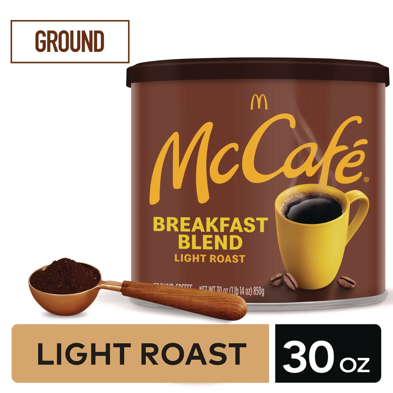 McCafe Ground Coffee, Breakfast Blend, 30 oz Can (7152EA)