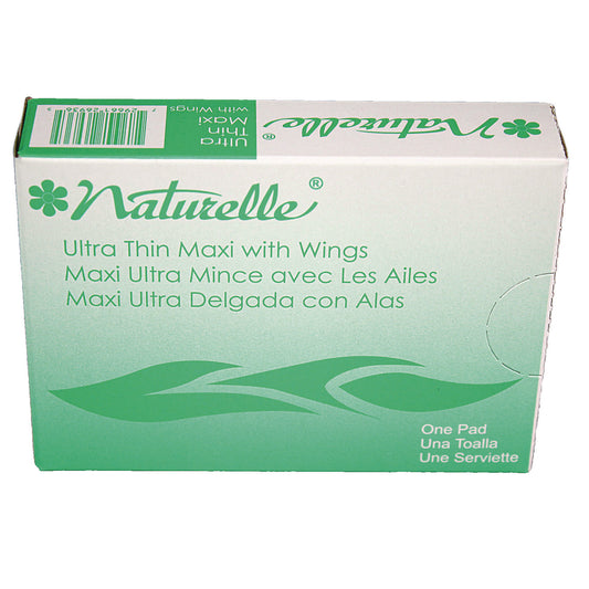 Impact Naturelle Maxi Pads, #4 Ultra Thin with Wings, 200 Individually Wrapped/Carton (25169798)