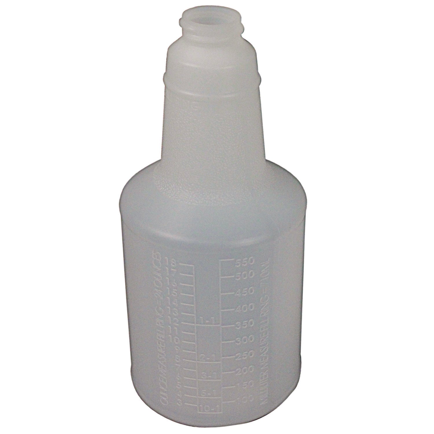 Impact Plastic Bottles with Graduations, 24 oz, Clear, 24/Carton (5024WG2491)