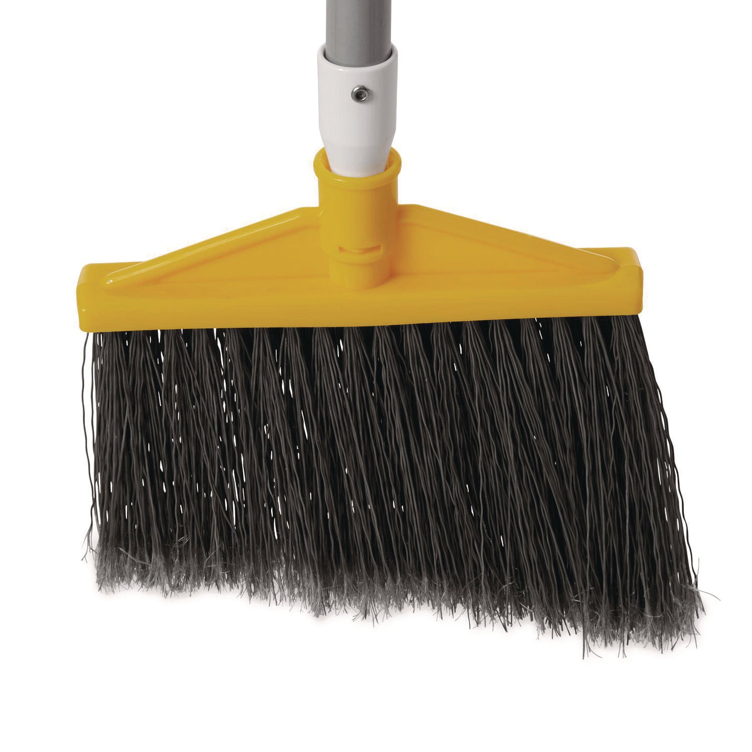 Rubbermaid Commercial Jumbo Smooth Sweep Angled Broom, 46" Handle, Black/Yellow, 6/Carton (638906BLACT)