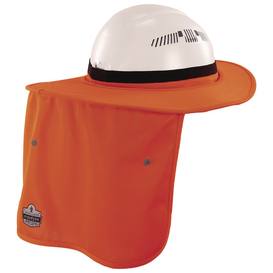 ergodyne Chill-Its 6661 Universal Hard Hat Brim with Neck Shade, Orange (12722)