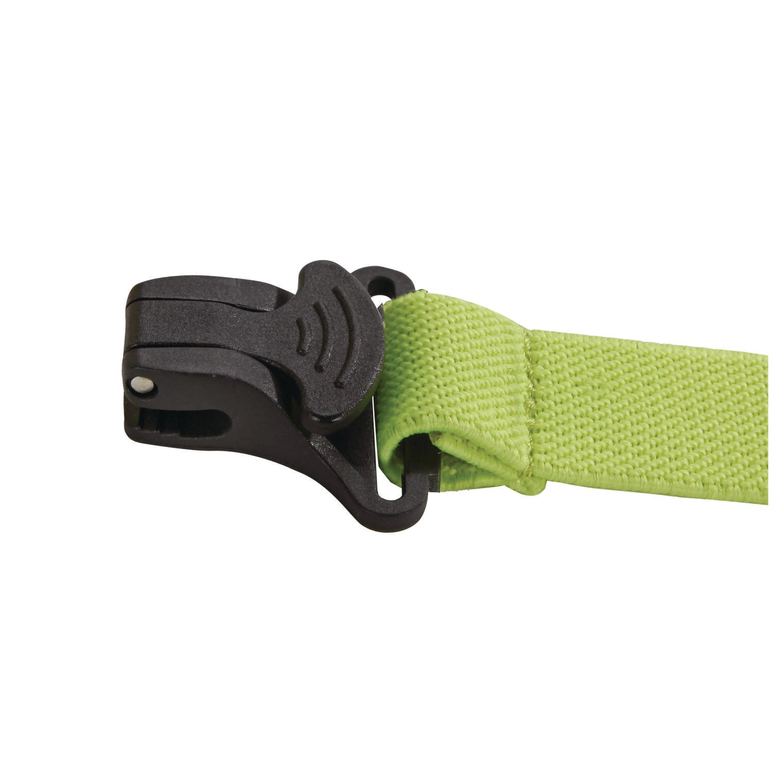 ergodyne Squids 3155 Elastic Lanyard with Clamp, 2 lb Max Working Capacity, 18"-48" Long, Lime, 10/Pack (19154)