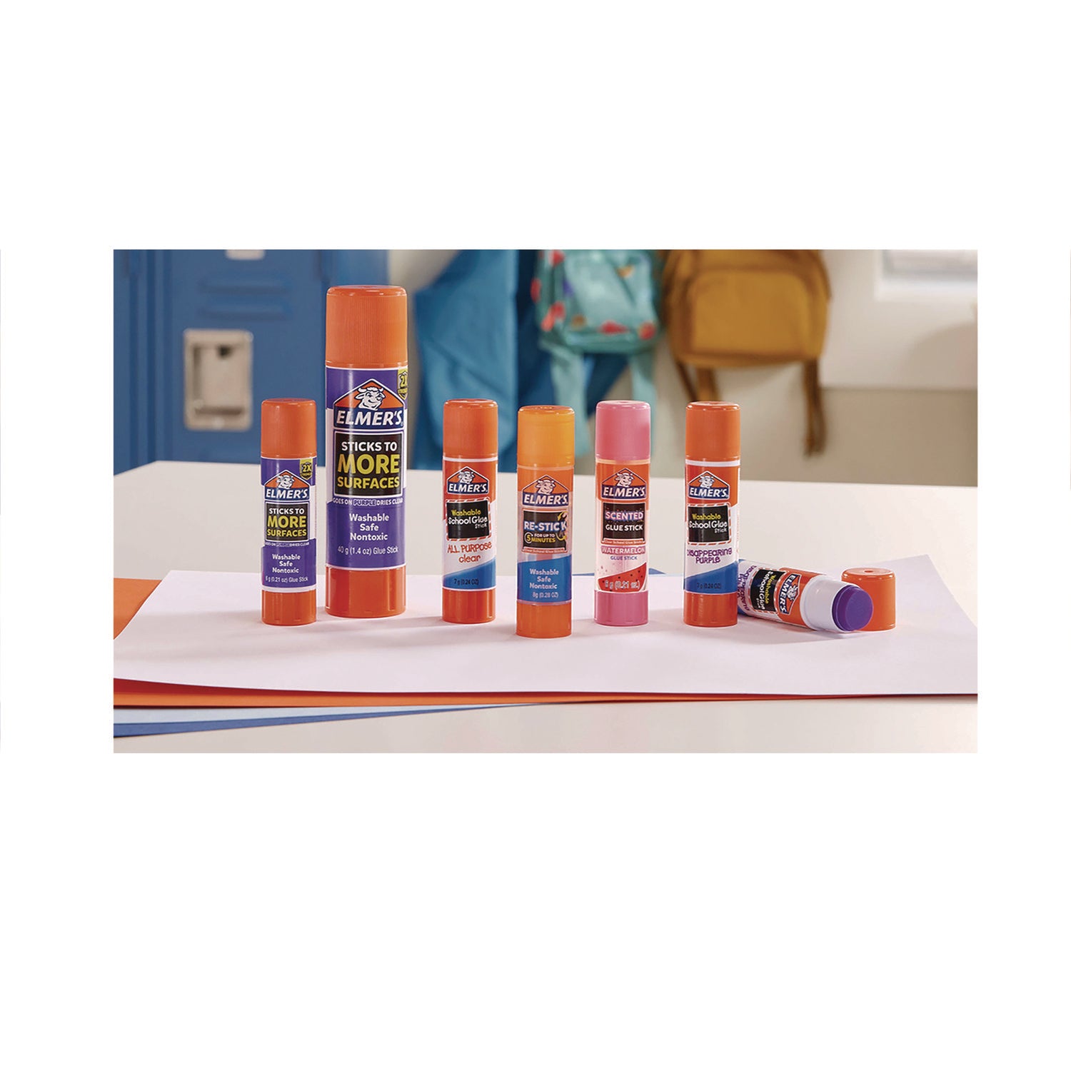 s Glitter Glue Sticks, 0.21 oz, Applies Assorted Colors, Dries Clear Glitter, 4/Pack (2197114)