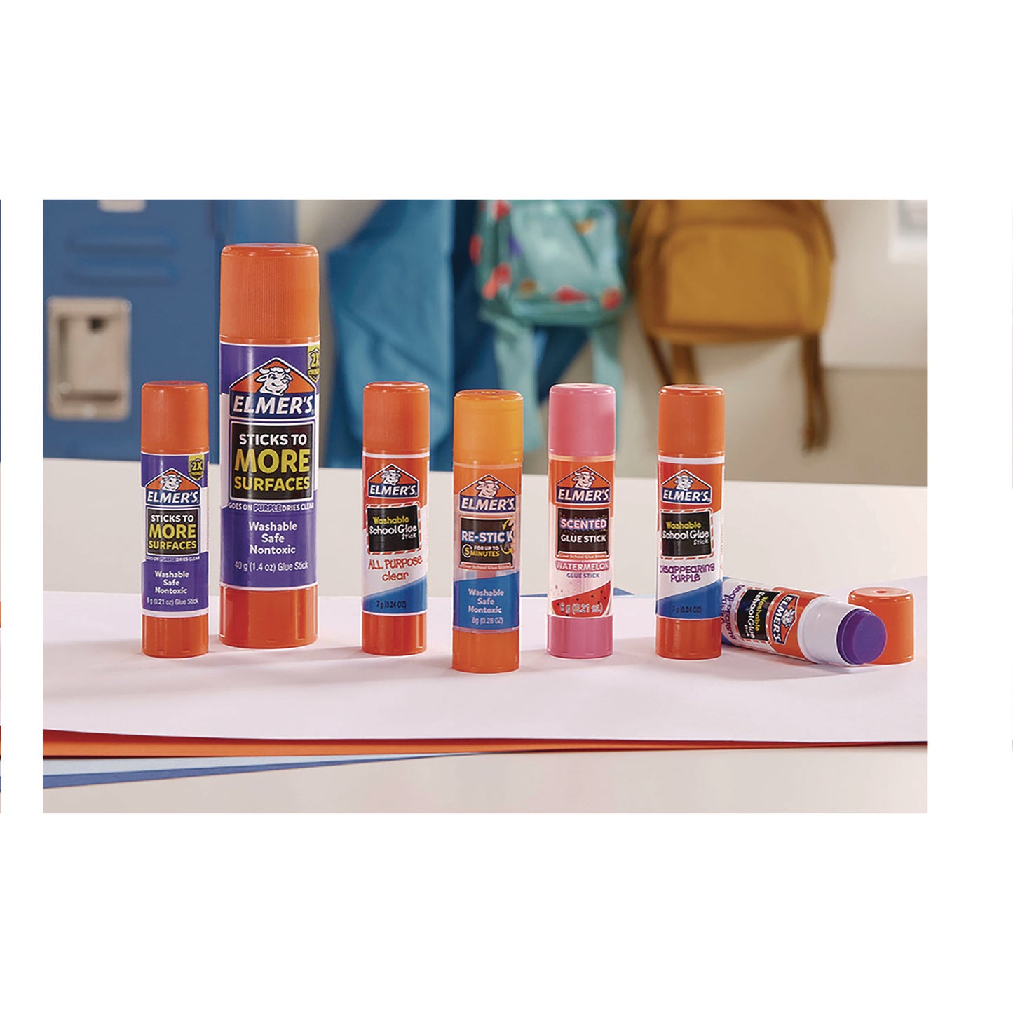 s Glitter Glue Sticks, Applies Assorted Colors, 0.21 oz, Dries Clear Glitter, 12/Pack (2197116)