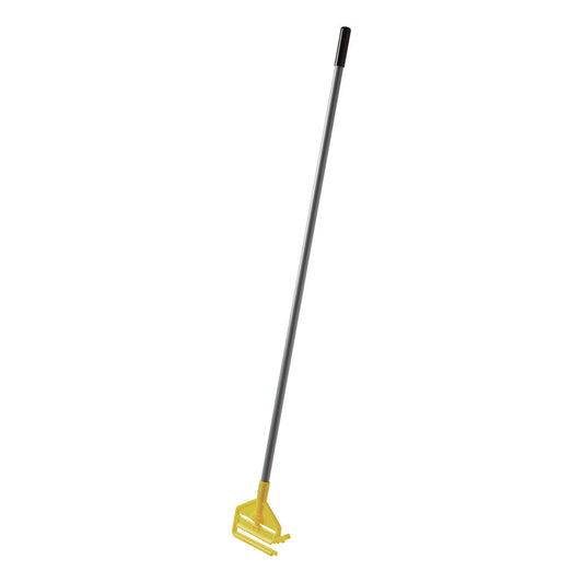 Rubbermaid Commercial Invader Fiberglass Side-Gate Wet-Mop Handle, 1" dia x 60", Gray/Yellow (H146)