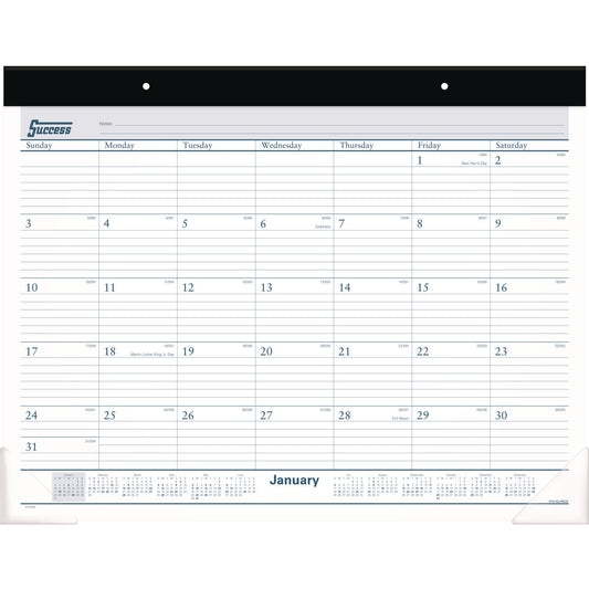 AT-A-GLANCE Desk Pad, 21.75 x 17, White Sheets, Black Binding, Clear Corners, 12-Month (Jan to Dec): 2025 (ST2400)